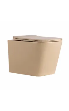 Qtap Tern Унитаз подвесной Ultra Quiet 490×365×325 мм, Beige, с сиденьем Slim Duroplast / Soft-close / Quick Release QT17332303ASSB
