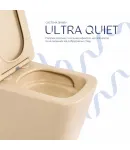 Унітаз підвісний Tern Ultra Quiet 490×365×325 мм, Beige, з сидінням Slim Duroplast / Soft-close / Quick Release — фото 5