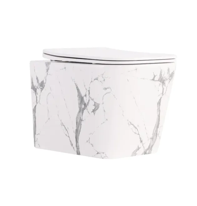 Унітаз підвісний Tern Ultra Quiet 490×365×325 мм, Marble, з сидінням Slim Duroplast / Soft-close / Quick Release