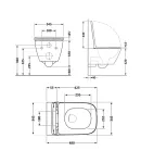 Унітаз підвісний Tern Ultra Quiet 490×365×325 мм, Stone Grey, з сидінням Slim Duroplast / Soft-close / Quick Release — фото 2