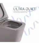 Унітаз підвісний Tern Ultra Quiet 490×365×325 мм, Stone Grey, з сидінням Slim Duroplast / Soft-close / Quick Release — фото 5