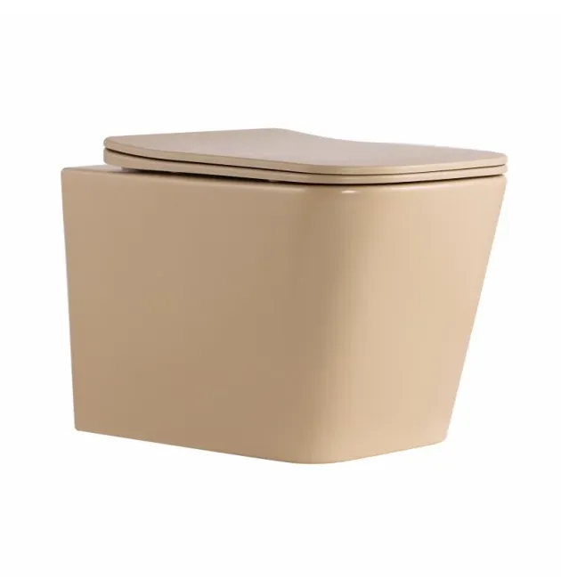Qtap Tern Унитаз подвесной Ultra Quiet 520×345×325 мм, Beige, с сиденьем Slim Duroplast / Soft-close / Quick Release