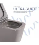 Унітаз підвісний Tern Ultra Quiet 520×345×325 мм, Stone grey, з сидінням Slim Duroplast / Soft-close / Quick Release — фото 5