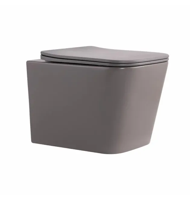 Унітаз підвісний Tern Ultra Quiet 520×345×325 мм, Stone grey, з сидінням Slim Duroplast / Soft-close / Quick Release