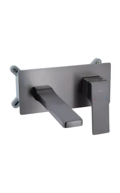 Змішувач для раковини прихованого монтажу Gemini, Gunmetal Black PVD (k35) QTGEM273GMB45695 Qtap