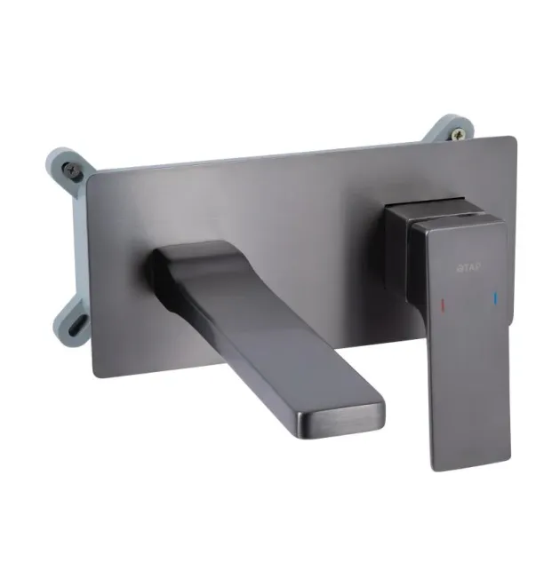 Змішувач для раковини прихованого монтажу Gemini, Gunmetal Black PVD (k35) QTGEM273GMB45695 Qtap