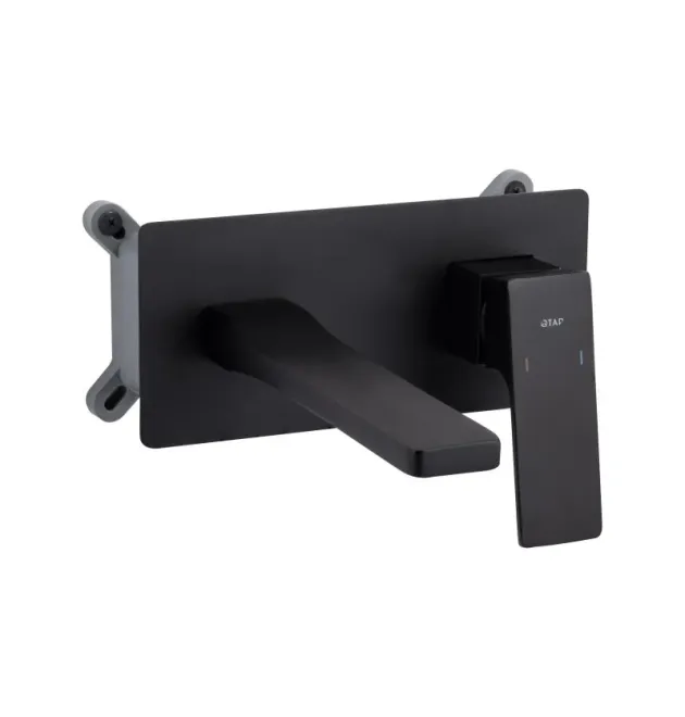 Qtap Gemini Смеситель для раковины скрытого монтажа Matt Black (k35) QTGEM273BLM45694