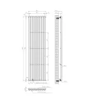 Вертикальный радиатор Ellipse 480х1800-8, anticor, белый фото - 6