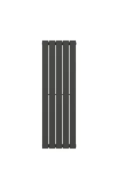 Вертикальный радиатор Largo 376х1200-5, anticor, черный муар