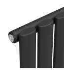 Вертикальный радиатор Ellipse 480х1800-8, anticor, черный муар фото - 4