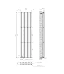 Вертикальный радиатор Ellipse Double 480х1800-8, anticor, черный муар фото - 6