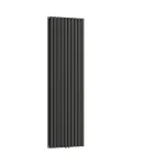 Вертикальный радиатор отопления NAVIN Ellipse Double  600х1800-10 (50 мм), anticor, черный муар фото - 2