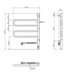 Полотенцесушитель Fouette 480х600 Sensor с таймером, белый фото - 7