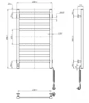Полотенцесушитель Domingo Axis 480x800 Sensor правый белый фото - 9