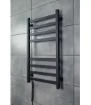 Полотенцесушитель Domingo Axis 480x800 левый чёрный муар фото - 8