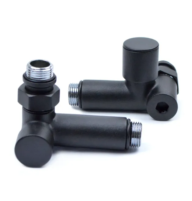 Кран кутовий під ТЕН 1/2″х1/2″ (чорного кольору)  2шт. фото - 1