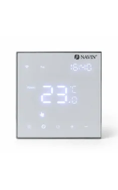 Терморегулятор для електричної теплої підлоги NAVIN EH602 W-16A з Wi-Fi, білий