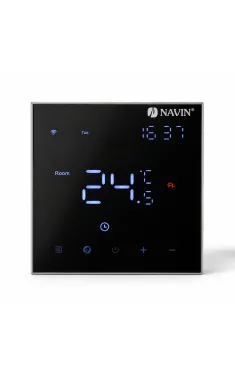 Терморегулятор для електричної теплої підлоги NAVIN EH602 B-16A з Wi-Fi, чорний