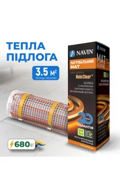 Тепла підлога NAVIN HaloClear 190/680, електричний нагрівальний мат, 3.5 м²