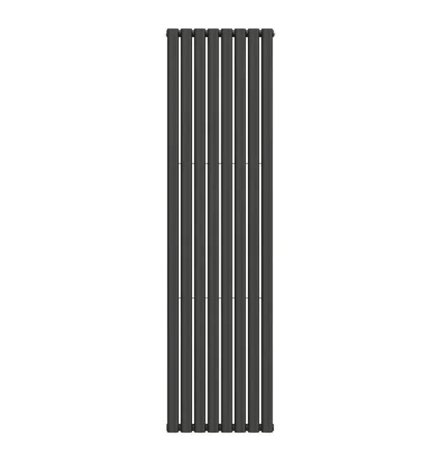 Вертикальный радиатор Ellipse Double 480х1800-8, anticor, черный муар Navin