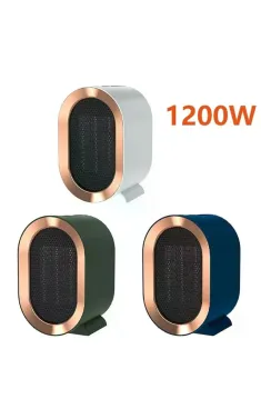 Керамічний обігрівач AIR HEATER 1200W • Настільний тепловентилятор 800/1200 Вт з PTC-нагрівачем і захистом від перегріву