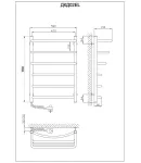 Полотенцесушитель KOSSER Каскад Дуга 700х500/6 EL рег. — фото 5