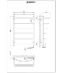 Полотенцесушитель KOSSER Каскад Дуга 700х500/6 ER рег. — фото 5
