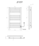 Полотенцесушитель KOSSER Герда 800х500 ER тайм. черный — фото 5