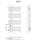 Полотенцесушитель KOSSER Браш1200х600 EL тайм. черный фото - 5