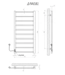 Полотенцесушитель KOSSER Лофт 1000х500 EL тайм. черный — фото 5