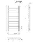 Полотенцесушитель KOSSER Волс 1200х500 ER тайм. черный фото - 5