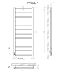 Рушникосушарка KOSSER Лофт 1200х500 EL тайм. білий фото - 5