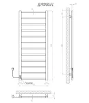 Полотенцесушитель KOSSER Лофт 1200х500 EL тайм. белый — фото 5