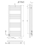 Рушникосушарка KOSSER Степ 1200х500 EL тайм. білий фото - 5