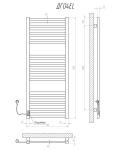 Рушникосушарка KOSSER Герда 1200х500 EL тайм. білий фото - 5