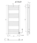 Полотенцесушитель KOSSER Стэп 1200х500 ER тайм. белый — фото 5