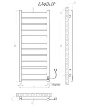 Полотенцесушитель KOSSER Лофт 1200х500 ER тайм. белый — фото 5