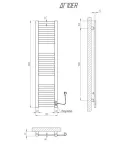 Полотенцесушитель KOSSER Герда 1200х300 ER тайм. белый фото - 4