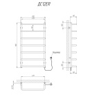 Рушникосушарка KOSSER Скоба 900х500/7 ЕR рег. фото - 5