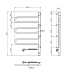 Полотенцесушитель Fouette 480х800 Sensor с таймером, белый фото - 8