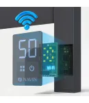 Электрический полотенцесушитель NAVIN Авангард X 480х1000 Sensor с WI-FI левосторонний, черный муар фото - 5