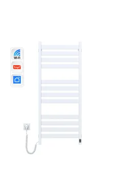 Электрический полотенцесушитель Largo 500х1200 Sensor с Wi-Fi, левый с таймером, белый бархат