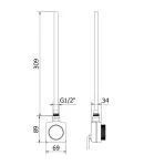 ТЭН для полотенцесушителя NAVIN Digital Accorto 300W черный с WIFI фото - 7