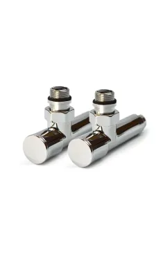 Кран для рушникосушки кутовий NAVIN Raftec 1/2х1/2 подовжений, хром (комплект 2 шт)