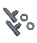 Кран угловой для полотенцесушителей Raftec 1/2″х1/2″ удлиненный, чёрный, 2шт. — фото 2
