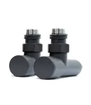 Кран угловой для полотенцесушителей Raftec 1/2″х1/2″ удлиненный, чёрный, 2шт. — фото 3
