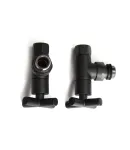 Кран угловой для полотенцесушителей Raftec Premium 1/2x1/2, черный муар, 2шт. — фото 2