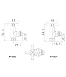Кран угловой для полотенцесушителей Raftec Premium 1/2x1/2, черный муар, 2шт. — фото 4