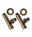 Кран угловой для полотенцесушителей Raftec 1/2″х1/2″ удлиненный, бронза, 2шт. — фото 2