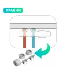 Комплект радиаторных кранов термостатический VarioTerm TWINS 50 мм угловой правый белый (TSGS0206CFK/P) — фото 6